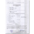Osvědčení o registraci